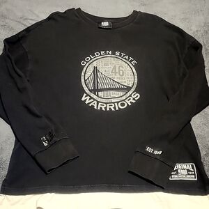 NBA Golden State Warriors long sleeve layered look tee. Men's size Large